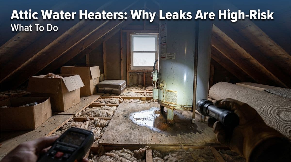 Attic Water Heaters: Why Leaks Are High-Risk & What To Do image